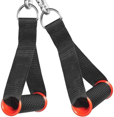 PrimeNest Nylon Exercise Handles Cable Machine Attachments Resistance Bands Handles Pull-up Bar(Black)