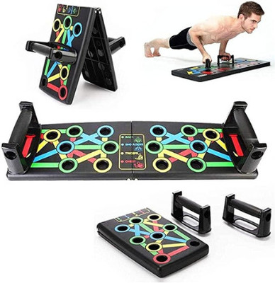 BoldFire 10in1Portable PushUp Board with Strong GripHandle for ChestPress Push-up Bar