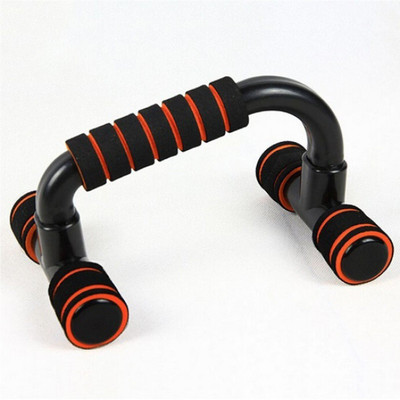 LIVOX NSPB16_Strong Plastic Pushup Stands with Comfortable Foam Grip Dips Home Gym Push-up Bar(Black, Orange)