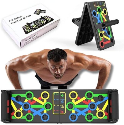 VOLTEX Pushup Board With 14 in one Muscle Toning System Push-up Bar(Black)