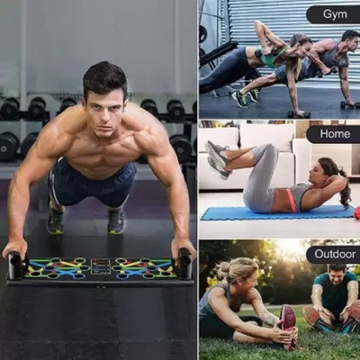 LIVOX Foldable Push Up Board Multifunctional Body Comprehensive Exercise Stands Push Multi-training Bar(Multicolor)