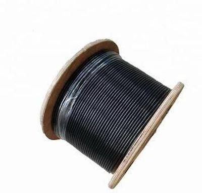 HACKERX ® Gym Machine Wire PU Coated Rope Cable Inside Steel (4MM-30 METER) Multi-training Bar(Black)