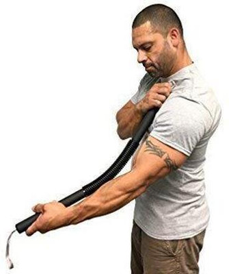 GHYUOS Power Twister Bar 20kg Upper Body Exercise for Bicep Arm Strengthening/GHT13 Multi-training Bar(Black)