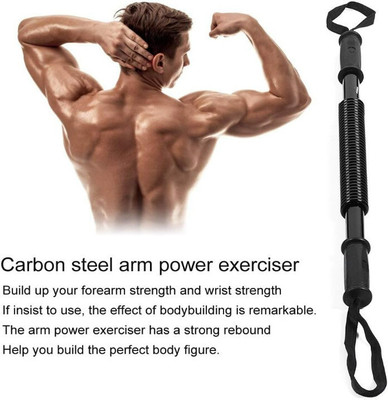 LIVOX Power Twister Bar upper body exerciser for bicep strength Multi-training Bar(Black)