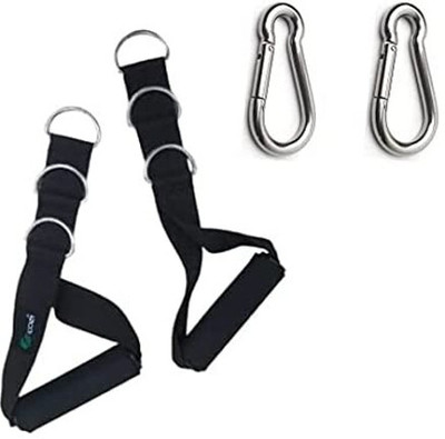 HOC 2 Ring Grip Handle Triceps Rope for Gym with snaphook Exercise Handle Multi-training Bar