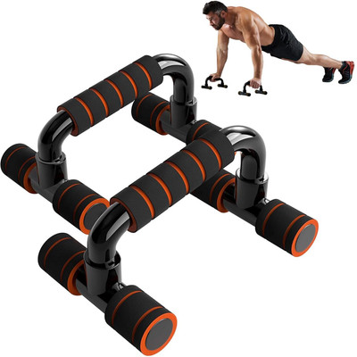 IPL Push Up Bars Stand with Foam Grip Handle Push-up Bar(Black)