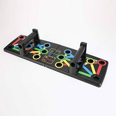 SIXTEEN Unisex Complete Push Up Board for Upper Body with Reflex Ball Focus and Speed Push-up Bar(Black)