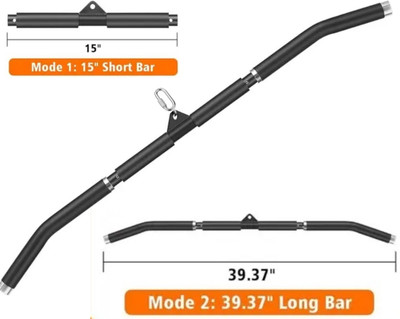 YMD Cable Attachment for LAT Pulldown, Row, Triceps Workouts. Multi-training Bar(Black)