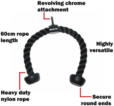 VitalityZone Heavy Duty Tricep Rope Attachment for Cable Machines Multi-training Bar