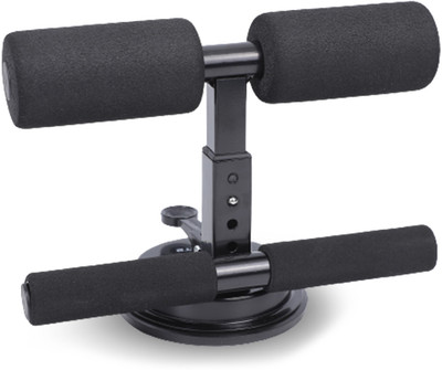 Strauss Adjustable & Self-Suction Sit Up Assistant Tool| Leg Exercise Support Equipment| Sit-up Bar(Black)