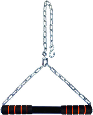 Etahmart FITNESS Height Increasing Hanging Chain (Chain Length 4ft.) Chin-up Bar_h-94 Weight Lifting Bar(Silver)