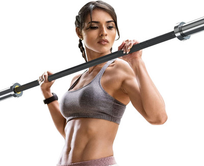LCARNO 7FT Olympic Rod Black Powder Coated Premium for Home Gym Professional Weight Lifting Bar