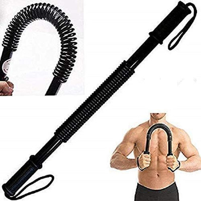 KAMPALA Power Twister Bar Upper Body Exercise for Chest, Shoulder, Forearm 25 Multi-training Bar(Black)
