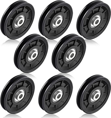 HACKERX ® 8 pcs Bearing Pulley Wheel Replace For Gym Equipment Part. Multi-training Bar