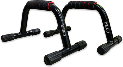 LYGER Push Up Bar Stand For Gym & Home Exercise Useful in Chest and Arm Workout Push-up Bar(Black)