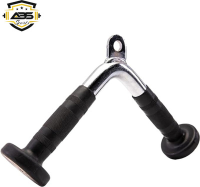 Dinetic Pro-Grip Bar Handle Pull Down Cable Machine Attachments for Home/Commercial Gym. Triceps Bar(Black)