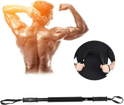 LIVOX Power Twister Bar 20kg Upper Body Exercise for Bicep Arm Strengthening/GHT84 Multi-training Bar(Black)
