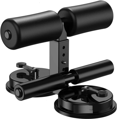 WAIRIT Upgraded Sit Up Push Bar,Portable Sit Up Exercise Strong 2 Suction Cups W196 Sit-up Bar(Black)