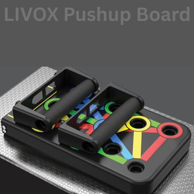 LIVOX Push Up Board with Strong Grip Handle for Chest Press, Gym & Home Exercise Push-up Bar(Multicolor)