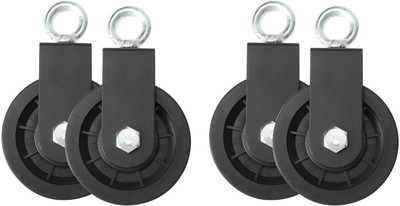 YMD 4 Pcs Pulley Fitness Equipment Wheel System Gym Machine Lifting Attachment Multi-training Bar