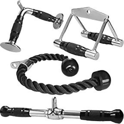 LCARNO Combo offer : Double D Handle, V-Shaped Bar, Triceps Rope, Rotating Bar Triceps Bar