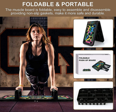 LIVOX Multifunctional Foldable Pushup Board Complete Push Up Training System Push-up Bar