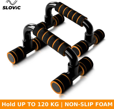 SLOVIC Home Workout with Non-Slip Foam Grip | 120kg Weight Capacity Push-up Bar(Black)
