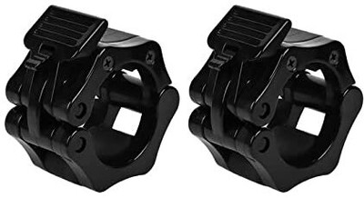 HACKERX 2Pcs 50mm Barbell Locks for Gym Rod Collars, Quick Release and Fix Barbell Lock. Multi-training Bar(Black)