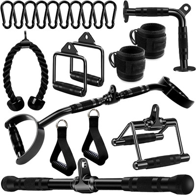 LCARNO Cable Machine Accessories for Home Gym, Triceps Pull Down Attachment Multi-training Bar
