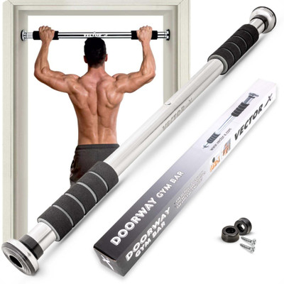 VECTOR X GB-360-C Height increasing Adjustable Gym Bar Multipurpose Chin Up Doorway Pull-up Bar(Silver)