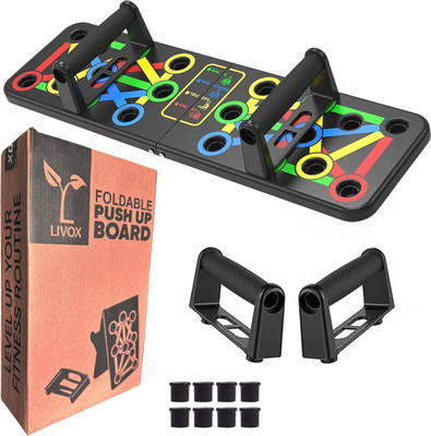 LIVOX Portable Push Up Board System, 14 in 1 Body Building Exercise Tools Push-up Bar(Multicolor)