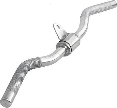 Zip Zell Sports Tricep Press Down Solid Curl Bar, Zig Zag Handle Multi-training Bar