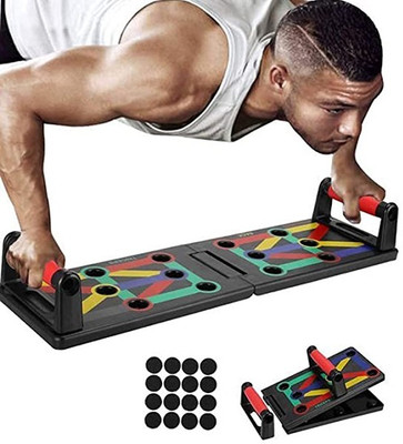 whinsy Push Up Board System, 14 in 1 Body Building Exercise Tools Workout Push-up Bar(Multicolor)