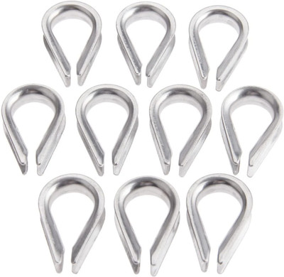 HOC Unique Gym Machine Wire Cable Rope-Thimble(Eye Lock) Set of 10pcs Multi-training Bar