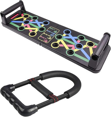 Jhaenterprise ABS Plastic Foldable Pushup Board PACK OF 1 Push-up Bar(Multicolor)