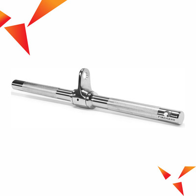 Firehawk Premium Steel Tricep Bar | Straight LAT Bar | Rotating Bar | Chrome Finished Multi-training Bar(Silver)