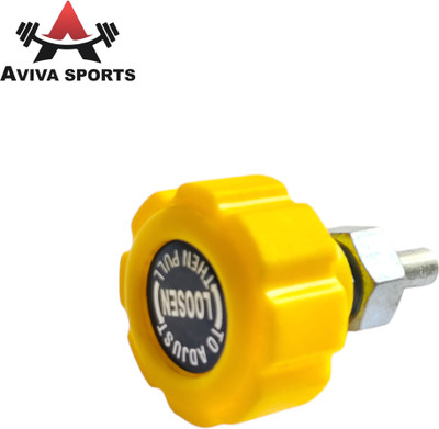 Aviva Sports Round/Apple Shape Catcher Lock 10mm width in Yellow Colour for Gym Machine Multi-training Bar(Yellow)