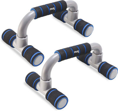 Strauss Moto Push Up Bar | Push Up Stand | Push Ups Equipment for Chest Press Push-up Bar(Blue, Black)
