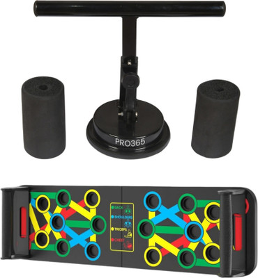 PRO365 Pushup Board For Chest,Triceps,Multi Utility Board with Situp Bar Foam Handles Push-up Bar