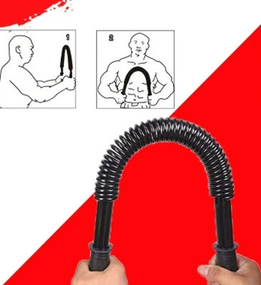Yumbe Power Twister spring muscle building for body fitness exercises Multi-training Bar(Black)
