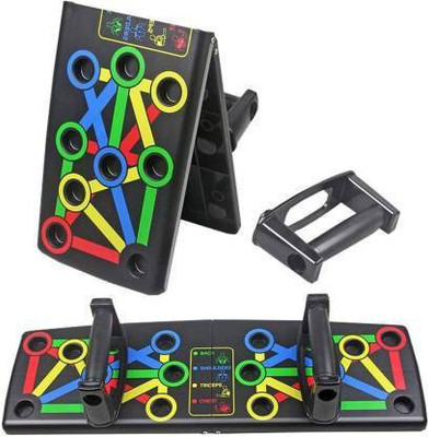 SIXTEEN Push Up Board | Push Up Rack Board Fitness Equipment | 14-in-1 Body Building Push-up Bar(Multicolor)