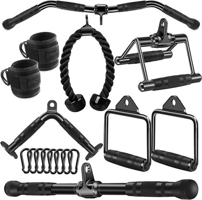 YMD Cable Machine Accessories for Home Gym, Triceps Pull Down Attachment Multi-training Bar