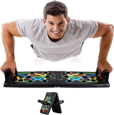 Oddish Push Up Board System, 15 in 1 Body Building Exercise Tools Workout Push Triceps Bar