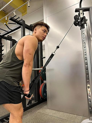 Fitcozi ricep Rope Cable Attachment Tricep Pulldown Rope Triceps Bar