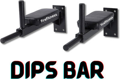 FIRE FITNESS Multifunctional wall mount dips stand, dips bar for leg raise, strength Dip Station