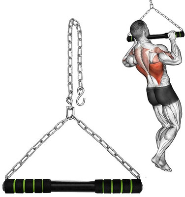 SUVIKSHA Chin Up Bar for Home Workout – 120 Kg Capacity | Hanging Rod for Kids Chin-up Bar(Black, Green)