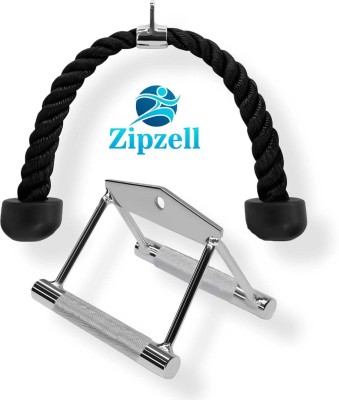 Zip Zell Rowing Handle With Tricep Rope Multi-training Bar (Silver, Black) Multi-training Bar(Silver)