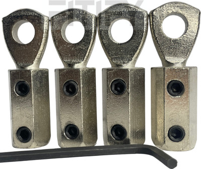 HACKERX Gym Machine Wire Lock Set | Cable Connector with Bolts & L-Key Pack of 4 Multi-training Bar(Silver)