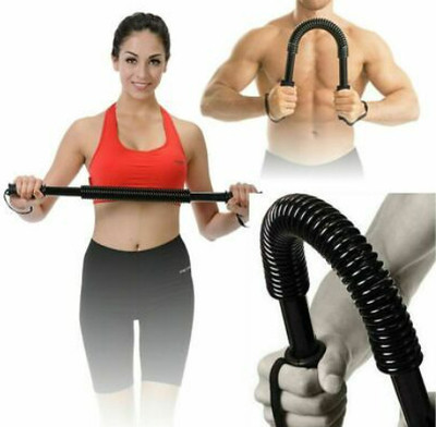 Kireka Power Twister Bar 20kg Arm Spring Exerciser for Bend Exercises, Toning Muscles Multi-training Bar(Black)
