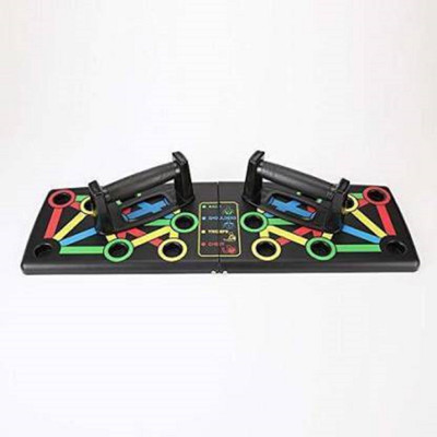 ALORNIS 14 in 1 Color Coded Foldable Pushup Board Complete Training System Push-up Bar(Multicolor)